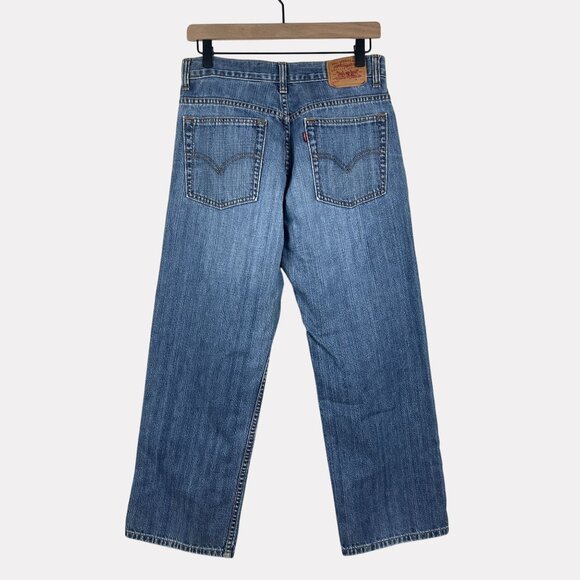 Levi's 577 Lower Rise Loose Fit Five Pocket Jeans Womens 8 Blue Zip Fly - Picture 2 of 9